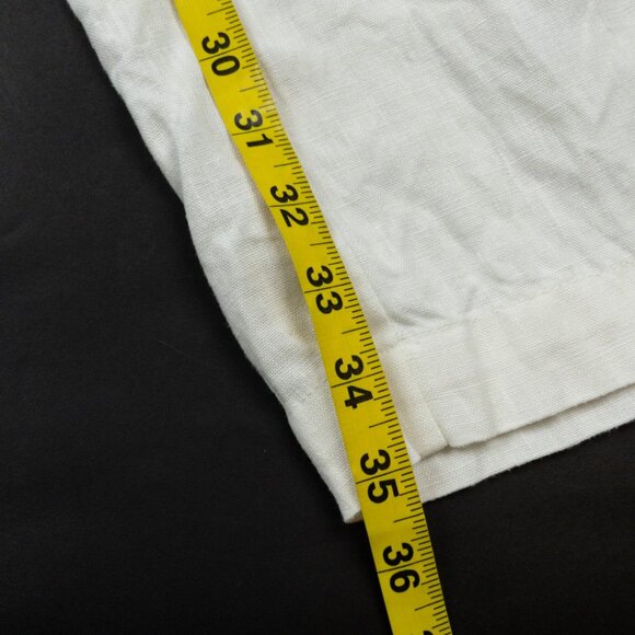Athleta Linen Pants Solid White Women's 8T Tall Drawstring Pull On Vacation - Picture 12 of 13
